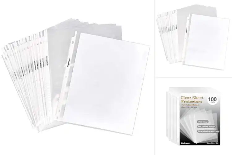 Detailed view of Best 100 Pack Sheet Protectors for Ultimate Document Safety