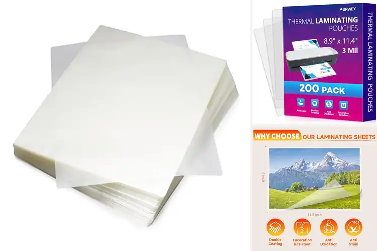 Detailed view of Best 200 Pack Laminating Sheets For Home Use