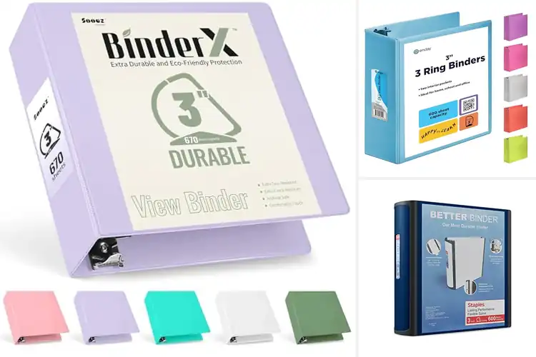 Detailed view of Best 3 Inch D-Ring Binders