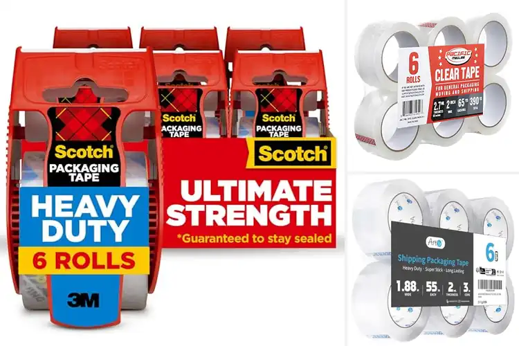 Detailed view of Best Tape Roll Packs for Shipping